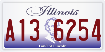 IL license plate A136254