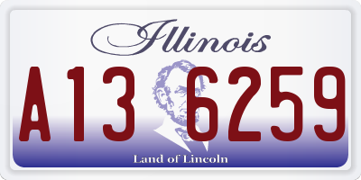 IL license plate A136259