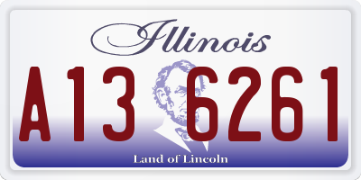 IL license plate A136261