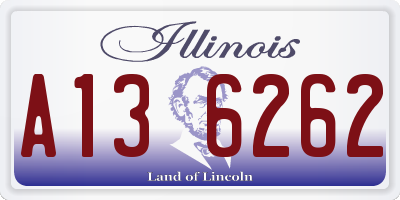 IL license plate A136262