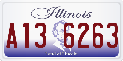 IL license plate A136263