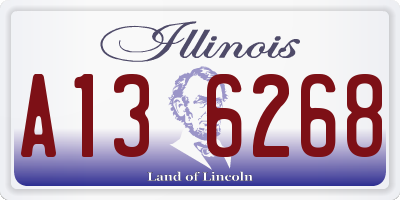 IL license plate A136268