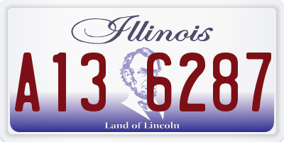 IL license plate A136287