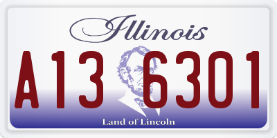 IL license plate A136301