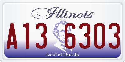 IL license plate A136303