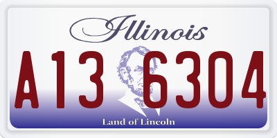 IL license plate A136304