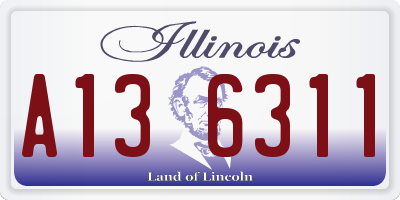 IL license plate A136311