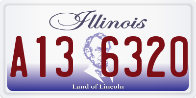 IL license plate A136320