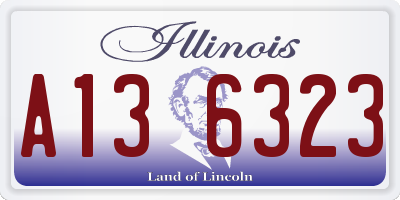 IL license plate A136323