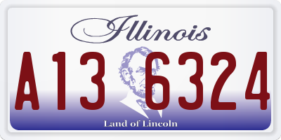 IL license plate A136324