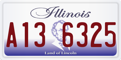 IL license plate A136325