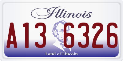 IL license plate A136326
