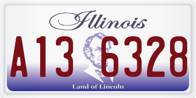 IL license plate A136328
