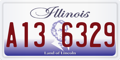 IL license plate A136329