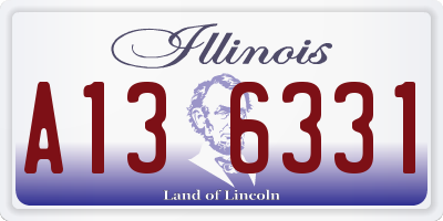 IL license plate A136331