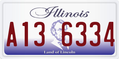 IL license plate A136334