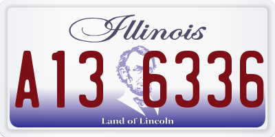 IL license plate A136336