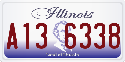 IL license plate A136338