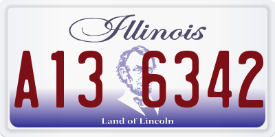 IL license plate A136342