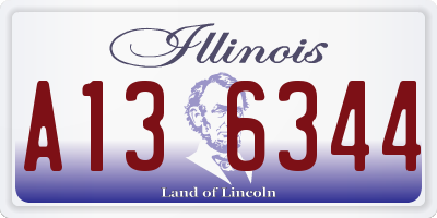 IL license plate A136344