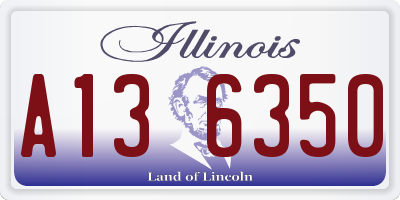 IL license plate A136350
