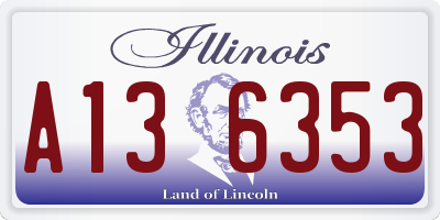 IL license plate A136353