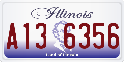 IL license plate A136356