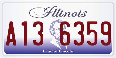 IL license plate A136359