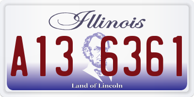 IL license plate A136361