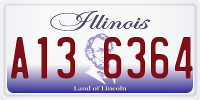 IL license plate A136364