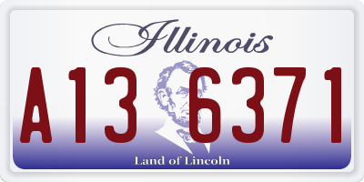 IL license plate A136371