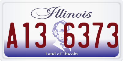 IL license plate A136373