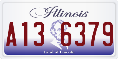 IL license plate A136379