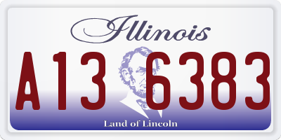 IL license plate A136383
