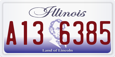 IL license plate A136385