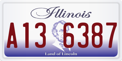 IL license plate A136387