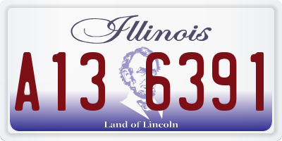 IL license plate A136391