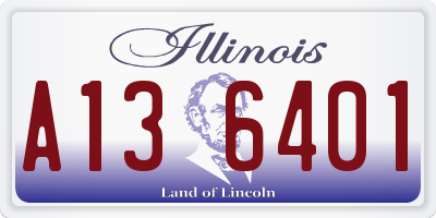 IL license plate A136401