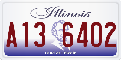 IL license plate A136402