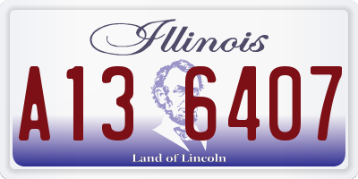 IL license plate A136407