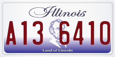 IL license plate A136410
