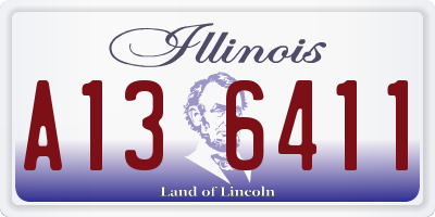IL license plate A136411