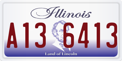 IL license plate A136413