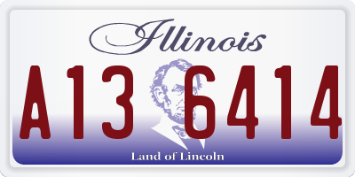 IL license plate A136414