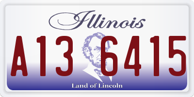 IL license plate A136415