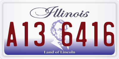 IL license plate A136416