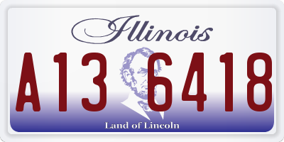 IL license plate A136418
