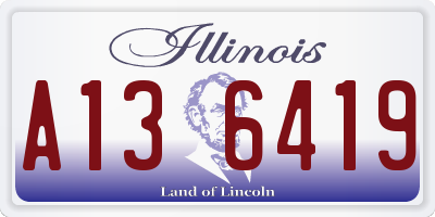 IL license plate A136419