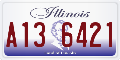 IL license plate A136421