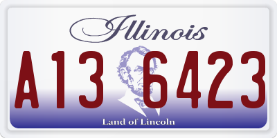 IL license plate A136423